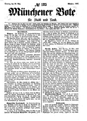 Münchener Bote für Stadt und Land Sonntag 26. Mai 1867