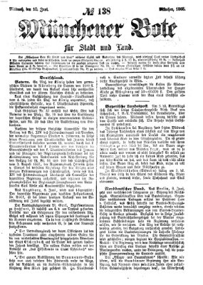 Münchener Bote für Stadt und Land Mittwoch 10. Juni 1868
