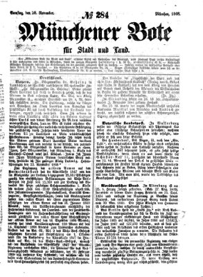 Münchener Bote für Stadt und Land Samstag 28. November 1868