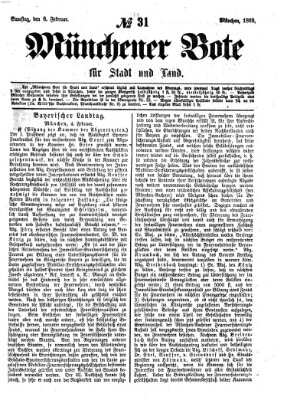 Münchener Bote für Stadt und Land Samstag 6. Februar 1869
