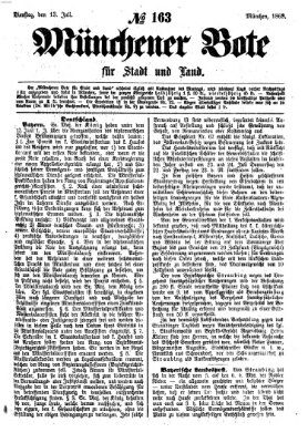 Münchener Bote für Stadt und Land Dienstag 13. Juli 1869