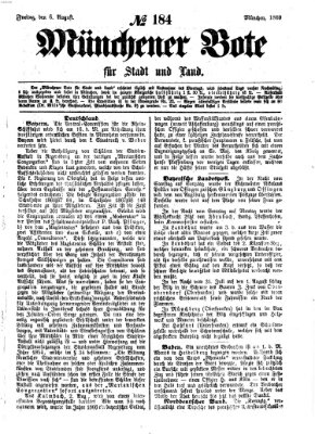 Münchener Bote für Stadt und Land Freitag 6. August 1869