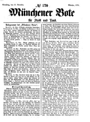 Münchener Bote für Stadt und Land Dienstag 15. November 1870