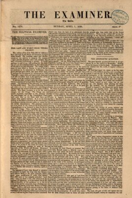 Examiner Sonntag 1. April 1838