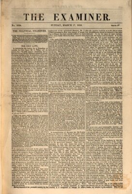 Examiner Sonntag 17. März 1839
