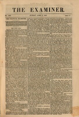 Examiner Sonntag 5. April 1840