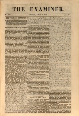 Examiner Sonntag 19. April 1840
