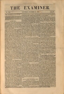 Examiner Samstag 30. Oktober 1841
