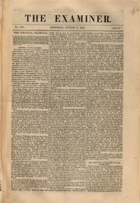 Examiner Samstag 6. August 1842