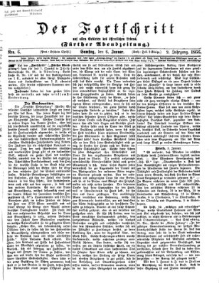Der Fortschritt auf allen Gebieten des öffentlichen Lebens Samstag 6. Januar 1866