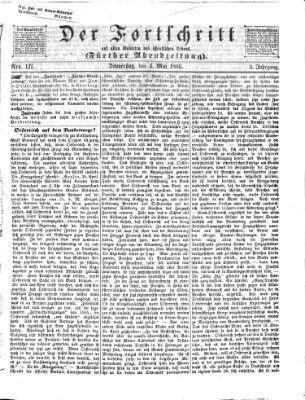 Der Fortschritt auf allen Gebieten des öffentlichen Lebens Donnerstag 3. Mai 1866