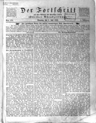 Der Fortschritt auf allen Gebieten des öffentlichen Lebens Sonntag 1. Juli 1866