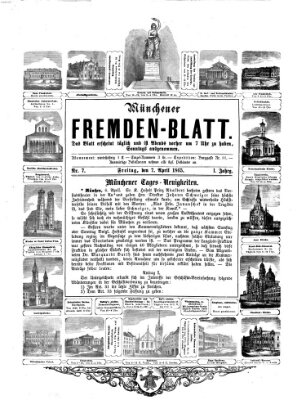Münchener Fremdenblatt Freitag 7. April 1865