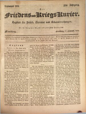 Der Friedens- u. Kriegs-Kurier (Nürnberger Friedens- und Kriegs-Kurier) Freitag 21. November 1828