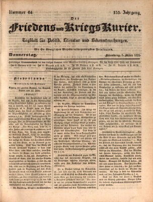 Der Friedens- u. Kriegs-Kurier (Nürnberger Friedens- und Kriegs-Kurier) Donnerstag 5. März 1829
