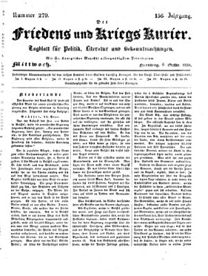 Der Friedens- u. Kriegs-Kurier (Nürnberger Friedens- und Kriegs-Kurier) Mittwoch 6. Oktober 1830