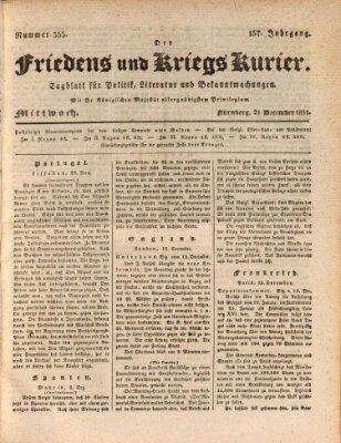 Der Friedens- u. Kriegs-Kurier (Nürnberger Friedens- und Kriegs-Kurier) Mittwoch 21. Dezember 1831