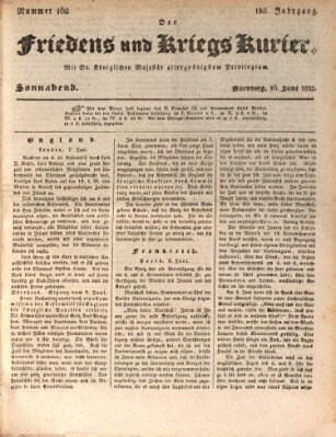 Der Friedens- u. Kriegs-Kurier (Nürnberger Friedens- und Kriegs-Kurier) Samstag 16. Juni 1832