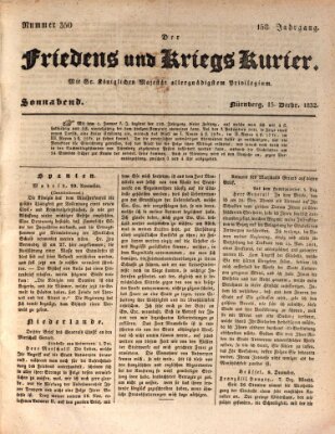 Der Friedens- u. Kriegs-Kurier (Nürnberger Friedens- und Kriegs-Kurier) Samstag 15. Dezember 1832