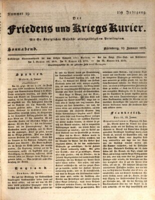 Der Friedens- u. Kriegs-Kurier (Nürnberger Friedens- und Kriegs-Kurier) Samstag 19. Januar 1833