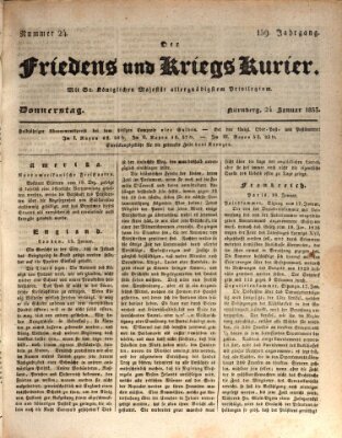 Der Friedens- u. Kriegs-Kurier (Nürnberger Friedens- und Kriegs-Kurier) Donnerstag 24. Januar 1833