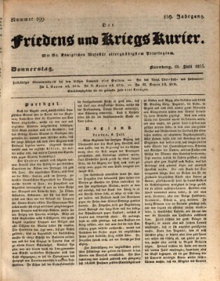 Der Friedens- u. Kriegs-Kurier (Nürnberger Friedens- und Kriegs-Kurier) Donnerstag 18. Juli 1833