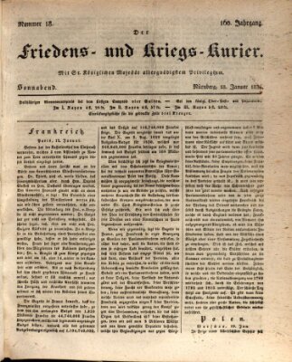 Der Friedens- u. Kriegs-Kurier (Nürnberger Friedens- und Kriegs-Kurier) Samstag 18. Januar 1834