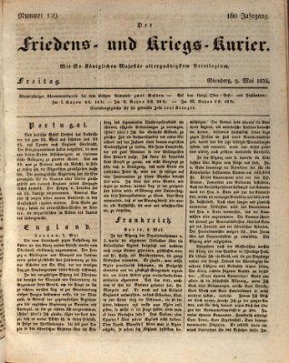 Der Friedens- u. Kriegs-Kurier (Nürnberger Friedens- und Kriegs-Kurier) Freitag 9. Mai 1834