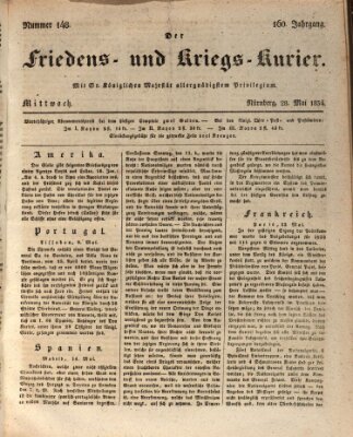 Der Friedens- u. Kriegs-Kurier (Nürnberger Friedens- und Kriegs-Kurier) Mittwoch 28. Mai 1834
