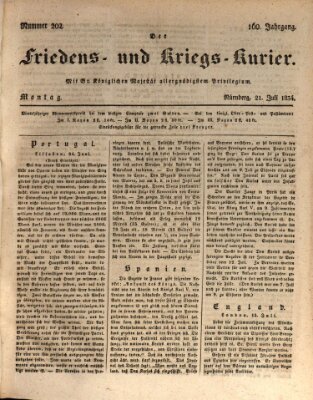 Der Friedens- u. Kriegs-Kurier (Nürnberger Friedens- und Kriegs-Kurier) Montag 21. Juli 1834