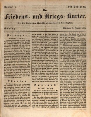 Der Friedens- u. Kriegs-Kurier (Nürnberger Friedens- und Kriegs-Kurier) Montag 5. Januar 1835