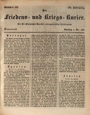 Der Friedens- u. Kriegs-Kurier (Nürnberger Friedens- und Kriegs-Kurier) Samstag 2. Mai 1835