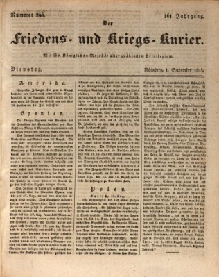 Der Friedens- u. Kriegs-Kurier (Nürnberger Friedens- und Kriegs-Kurier) Dienstag 1. September 1835