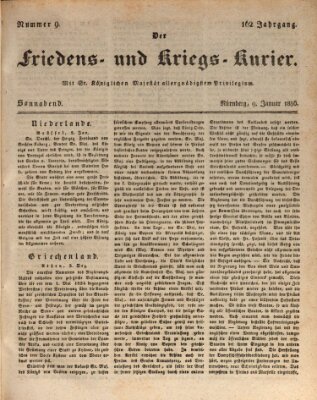 Der Friedens- u. Kriegs-Kurier (Nürnberger Friedens- und Kriegs-Kurier) Samstag 9. Januar 1836