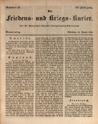 Der Friedens- u. Kriegs-Kurier (Nürnberger Friedens- und Kriegs-Kurier) Donnerstag 28. Januar 1836