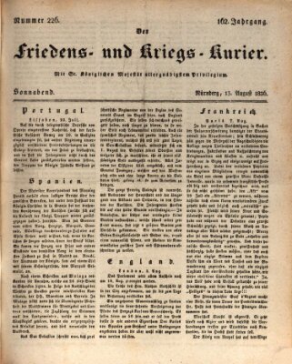 Der Friedens- u. Kriegs-Kurier (Nürnberger Friedens- und Kriegs-Kurier) Samstag 13. August 1836