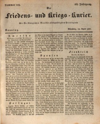 Der Friedens- u. Kriegs-Kurier (Nürnberger Friedens- und Kriegs-Kurier) Sonntag 23. April 1837