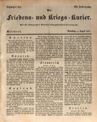 Der Friedens- u. Kriegs-Kurier (Nürnberger Friedens- und Kriegs-Kurier) Mittwoch 9. August 1837