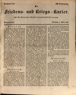 Der Friedens- u. Kriegs-Kurier (Nürnberger Friedens- und Kriegs-Kurier) Samstag 3. März 1838