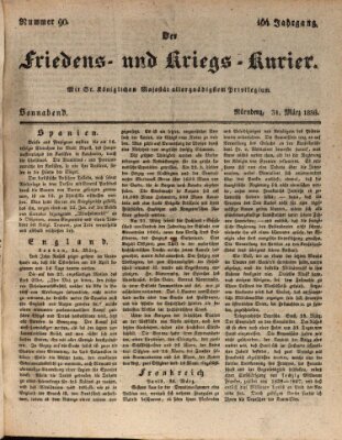 Der Friedens- u. Kriegs-Kurier (Nürnberger Friedens- und Kriegs-Kurier) Samstag 31. März 1838