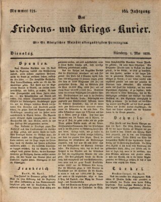 Der Friedens- u. Kriegs-Kurier (Nürnberger Friedens- und Kriegs-Kurier) Dienstag 1. Mai 1838