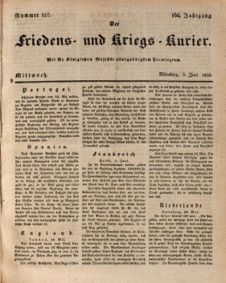 Der Friedens- u. Kriegs-Kurier (Nürnberger Friedens- und Kriegs-Kurier) Mittwoch 6. Juni 1838