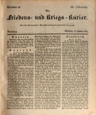 Der Friedens- u. Kriegs-Kurier (Nürnberger Friedens- und Kriegs-Kurier) Sonntag 20. Januar 1839