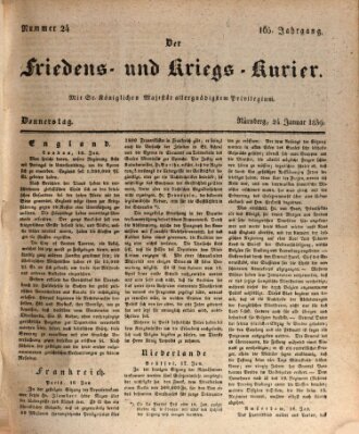 Der Friedens- u. Kriegs-Kurier (Nürnberger Friedens- und Kriegs-Kurier) Donnerstag 24. Januar 1839