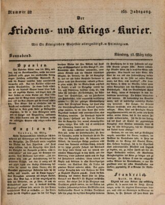 Der Friedens- u. Kriegs-Kurier (Nürnberger Friedens- und Kriegs-Kurier) Samstag 23. März 1839