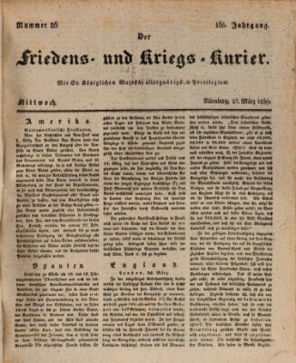 Der Friedens- u. Kriegs-Kurier (Nürnberger Friedens- und Kriegs-Kurier) Mittwoch 27. März 1839