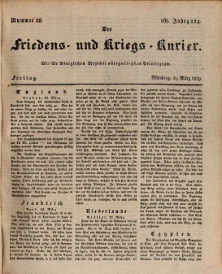 Der Friedens- u. Kriegs-Kurier (Nürnberger Friedens- und Kriegs-Kurier) Freitag 29. März 1839