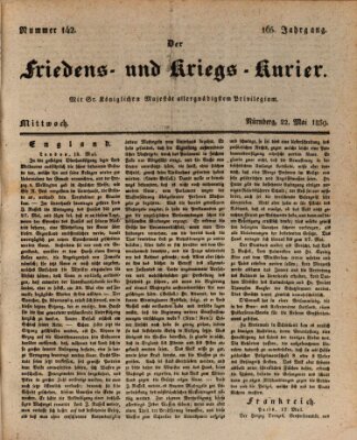 Der Friedens- u. Kriegs-Kurier (Nürnberger Friedens- und Kriegs-Kurier) Mittwoch 22. Mai 1839