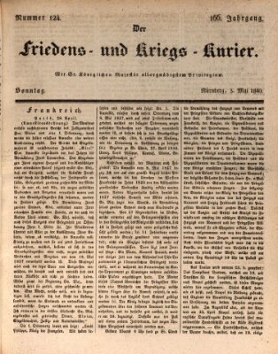 Der Friedens- u. Kriegs-Kurier (Nürnberger Friedens- und Kriegs-Kurier) Sonntag 3. Mai 1840