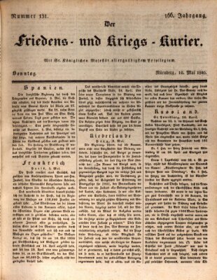 Der Friedens- u. Kriegs-Kurier (Nürnberger Friedens- und Kriegs-Kurier) Sonntag 10. Mai 1840